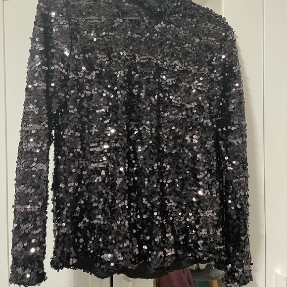Zara sequins black blouse - Picture 3 of 3